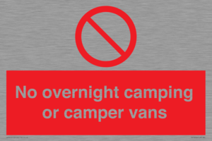 No overnight camping or camper vans